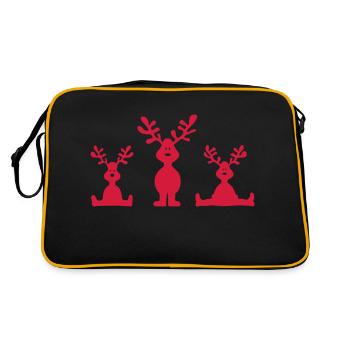 Elche - Retro Tasche - Schwarz/Gold - Hinten