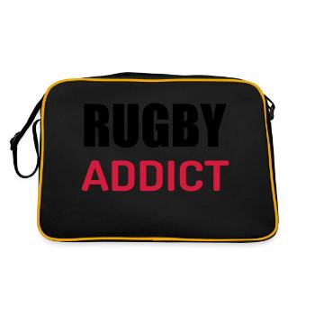 Rugby / Rugbyman / Sport / Fighter / Fight - Sac Retro - noir/or - Dos