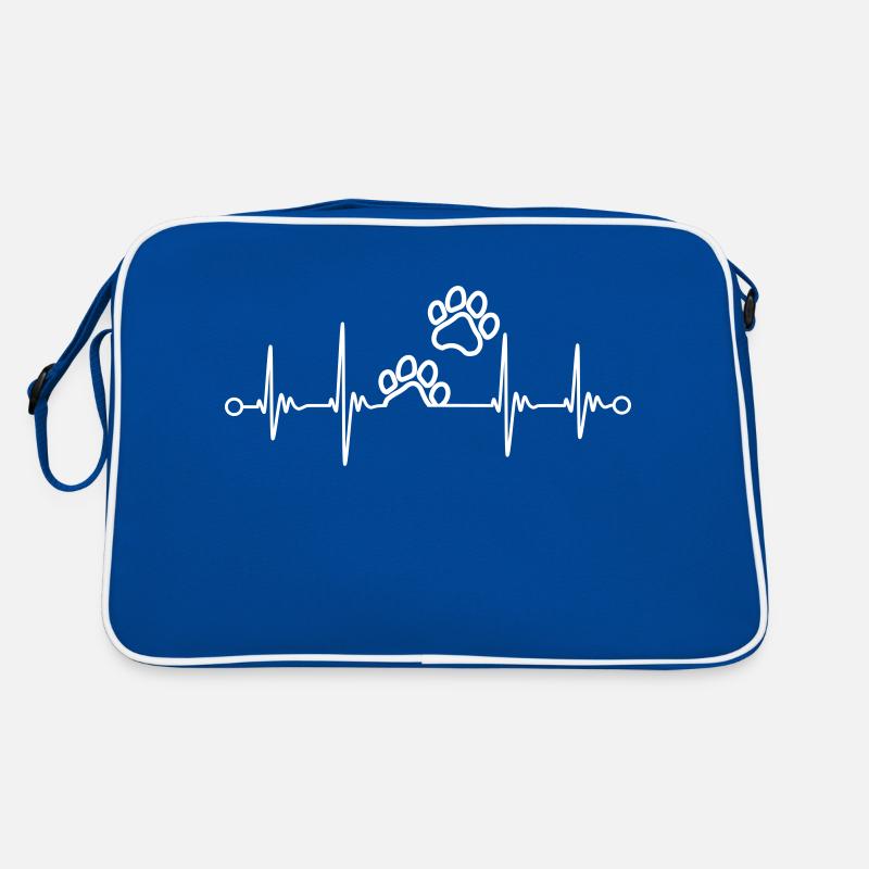 Chat beau chat rythme cardiaque pulsations conception vecteur Sac Retro