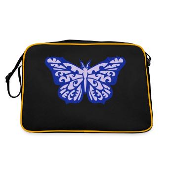 tribal butterfly - Retro Bag - black/gold - Back
