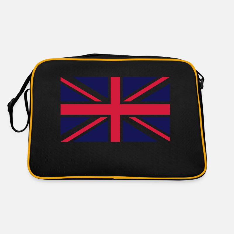Drapeau De Grande-Bretagne - Union Jack - Sac Retro - noir/or