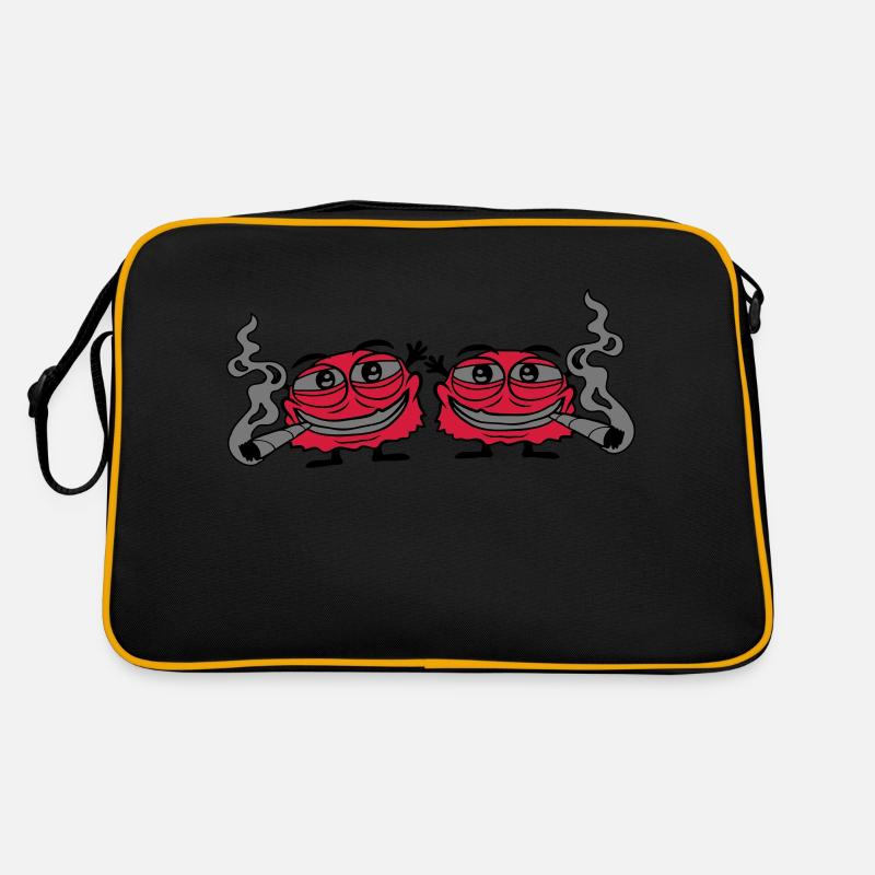 2 monstres fumant du chanvre Sac Retro