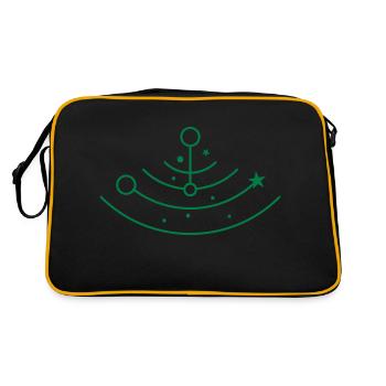 BOHO stars and moons in half circle orbits - Retro Bag - black/gold - Back