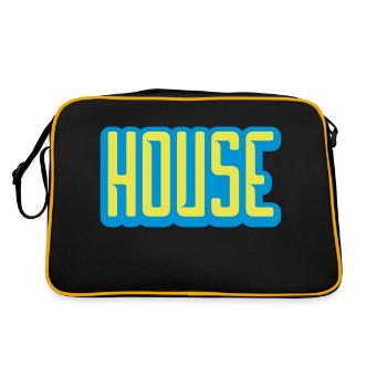 Conception de logo de lettrage de maison - Sac Retro - noir/or - Dos