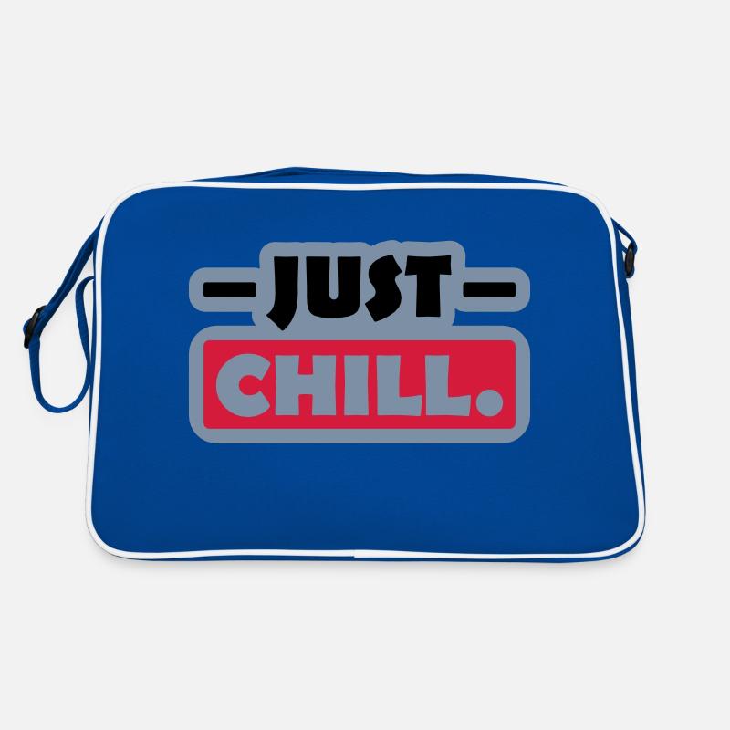 Just Chill Text Logo Retro Tasche