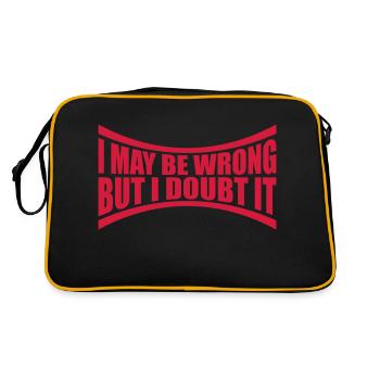 I may be wrong - Retro Bag - black/gold - Back