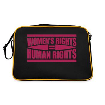 citation féministe sur les droits des femmes - Sac Retro - noir/or - Dos