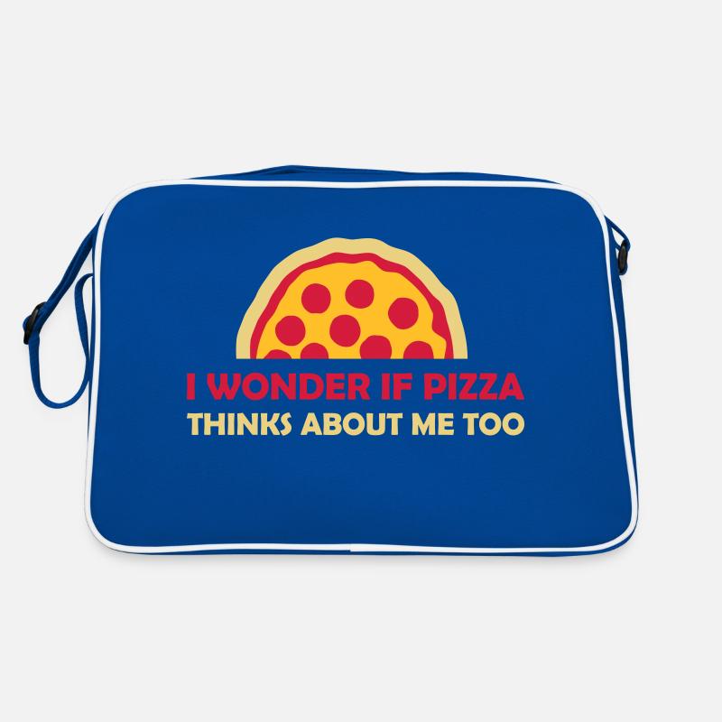 pizza thinks about me Retro Bag
