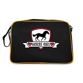 Conception de citation de fille de cheval - Sac Retro - noir/or - Dos