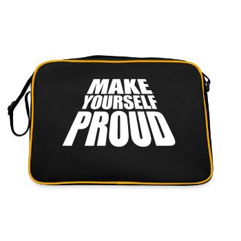 Faites-vous fier de la citation - Sac Retro - noir/or - Dos