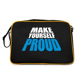 Faites-vous fier de la citation - Sac Retro - noir/or - Dos