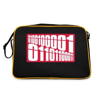 Binary Code Program Language - Retro Bag - black/gold - Back