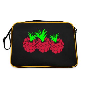 Raspberries - Retro Bag - black/gold - Back