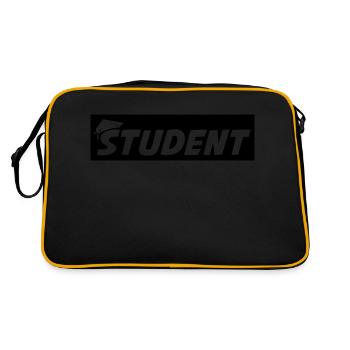 étudiant - Sac Retro - noir/or - Dos