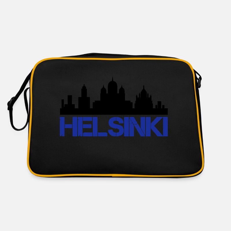 helsinki - Retro Tasche - Schwarz/Gold