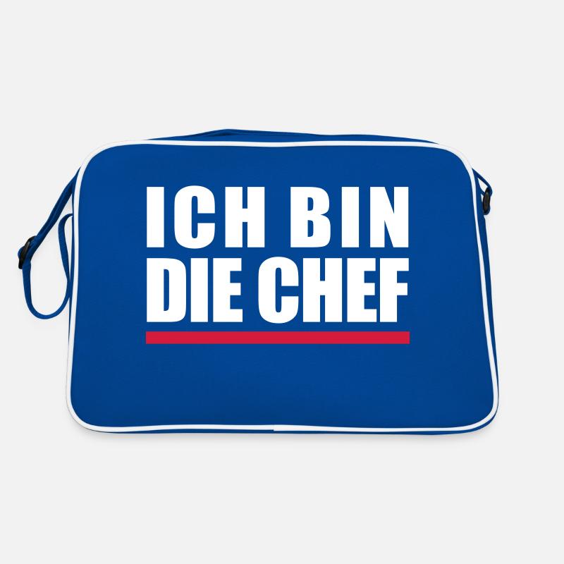 Ich bin "die" Chef Retro Tasche