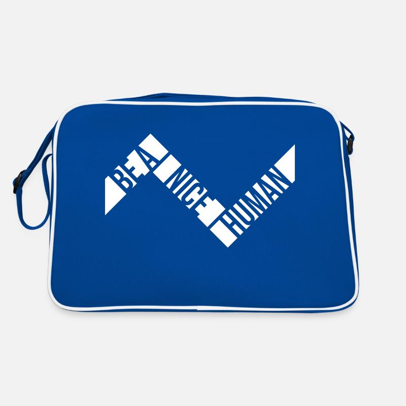 Be A Nice Human Love And Kindness Quote Retro Bag