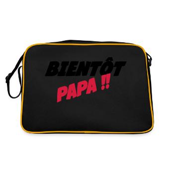 Soon to be a dad - Retro Bag - black/gold - Back