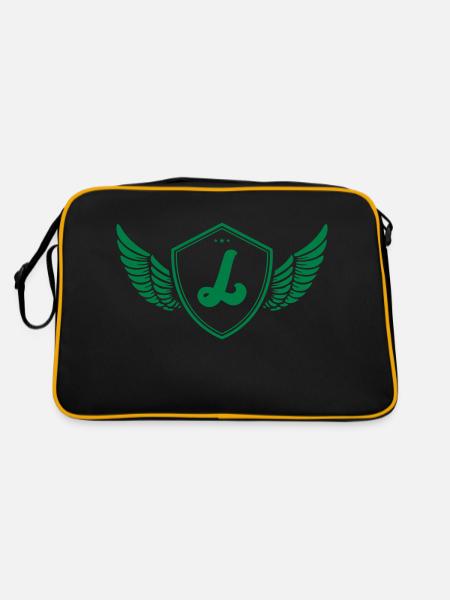 Armoiries L - Sac Retro - noir/or - Dos
