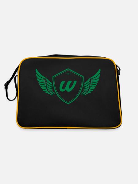 Armoiries W - Sac Retro - noir/or - Dos