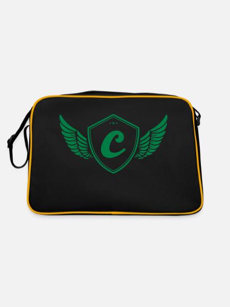 Coat of arms C - Retro Bag - black/gold - Back