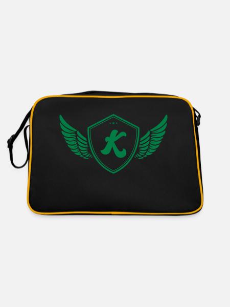 Armoiries K - Sac Retro - noir/or - Dos