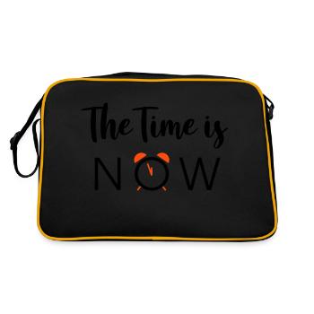 Le temps est MAINTENANT - 2 couleurs - Sac Retro - noir/or - Dos