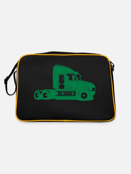 truck - Retro Tasche - Schwarz/Gold - Hinten
