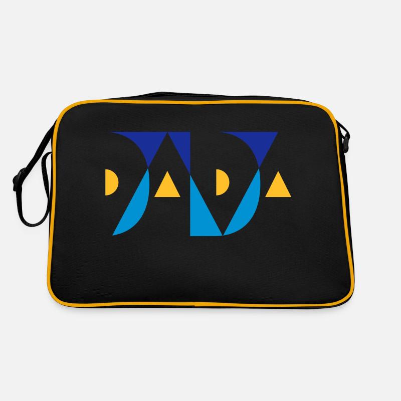 DADA mit Farbauswahl - Retro Tasche - Schwarz/Gold
