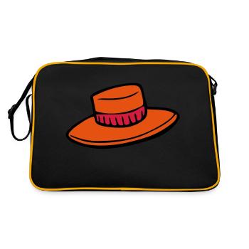 Hut - Retro Tasche - Schwarz/Gold - Hinten