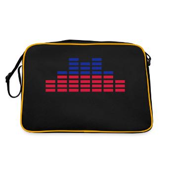 Audio Sound Equalizer Musik DJ - Retro Tasche - Schwarz/Gold - Hinten