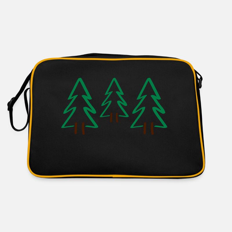 bäume weihnachten Retro Tasche
