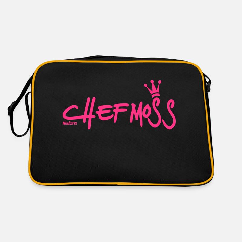 Chefmoss - Retro Tasche - Schwarz/Gold