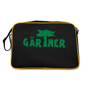 Gärtner - Retro Tasche - Schwarz/Gold - Hinten