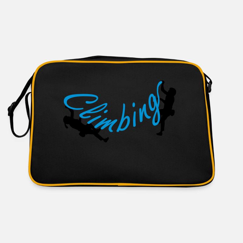 Climbing - Retro Tasche - Schwarz/Gold
