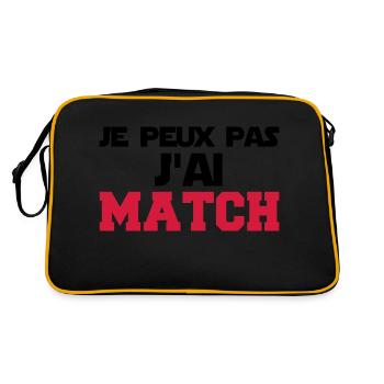 je peux pas j'ai match - Sac Retro - noir/or - Dos