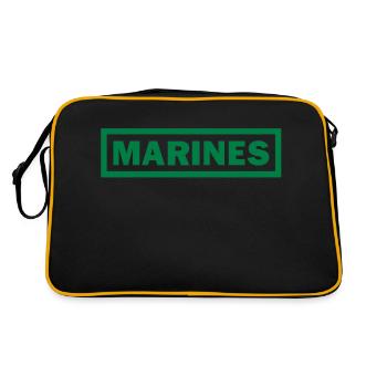 marines_vec_1en - Retro Bag - black/gold - Back