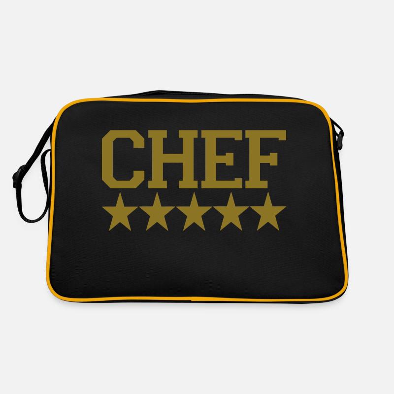 chef - Retro Tasche - Schwarz/Gold