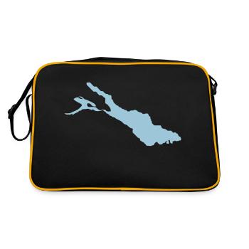 (bodensee) - Retro Tasche - Schwarz/Gold - Hinten