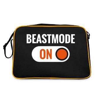 Beast Mode - Retro Tasche - Schwarz/Gold - Hinten