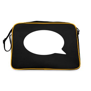 Ballon / / dessin animé / / dire / / déclaration - Sac Retro - noir/or - Dos