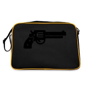 Magnum Gun Stencil - Retro Bag - black/gold - Back