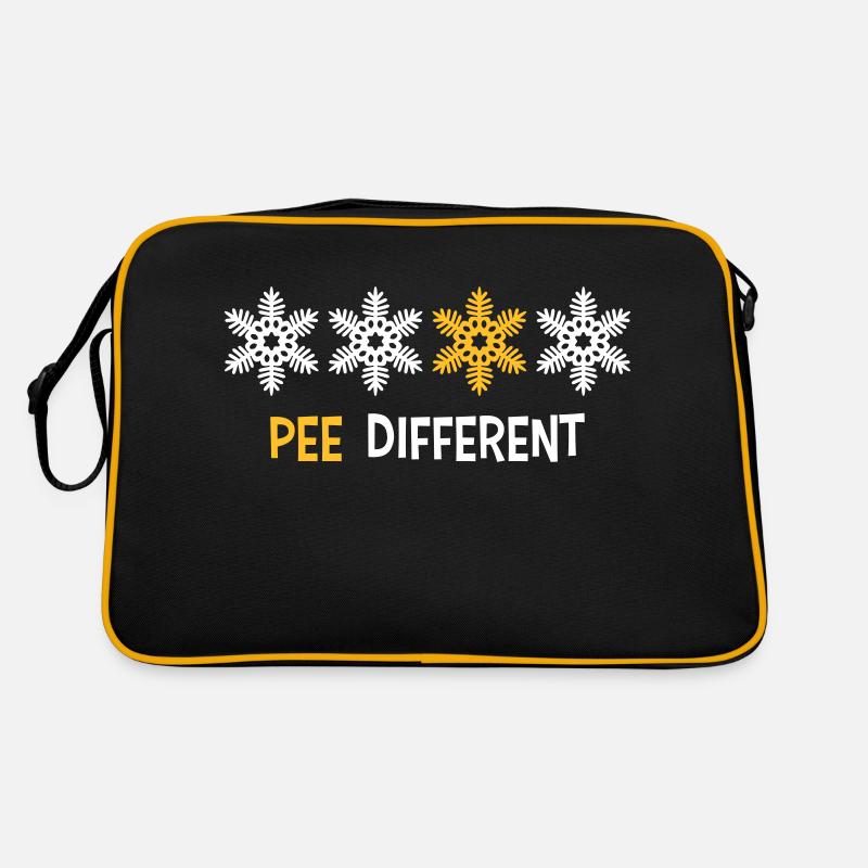 Pipi différent jaune - Sac Retro - noir/or