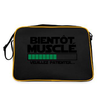 bientôt musclé - Sac Retro - noir/or - Dos