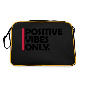 Slogan Positive Vibes Only - Sac Retro - noir/or - Dos