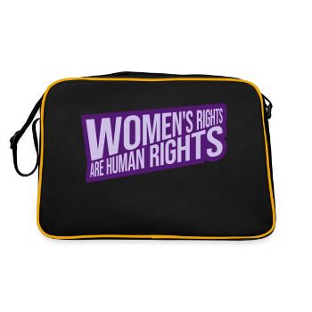 citation féministe sur les droits des femmes - Sac Retro - noir/or - Dos