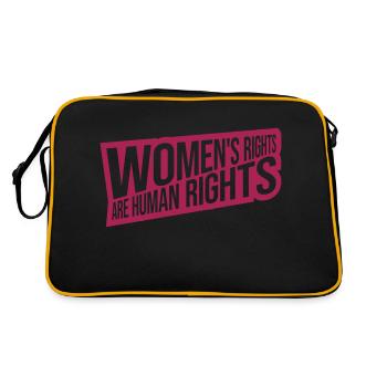 citation féministe sur les droits des femmes - Sac Retro - noir/or - Dos