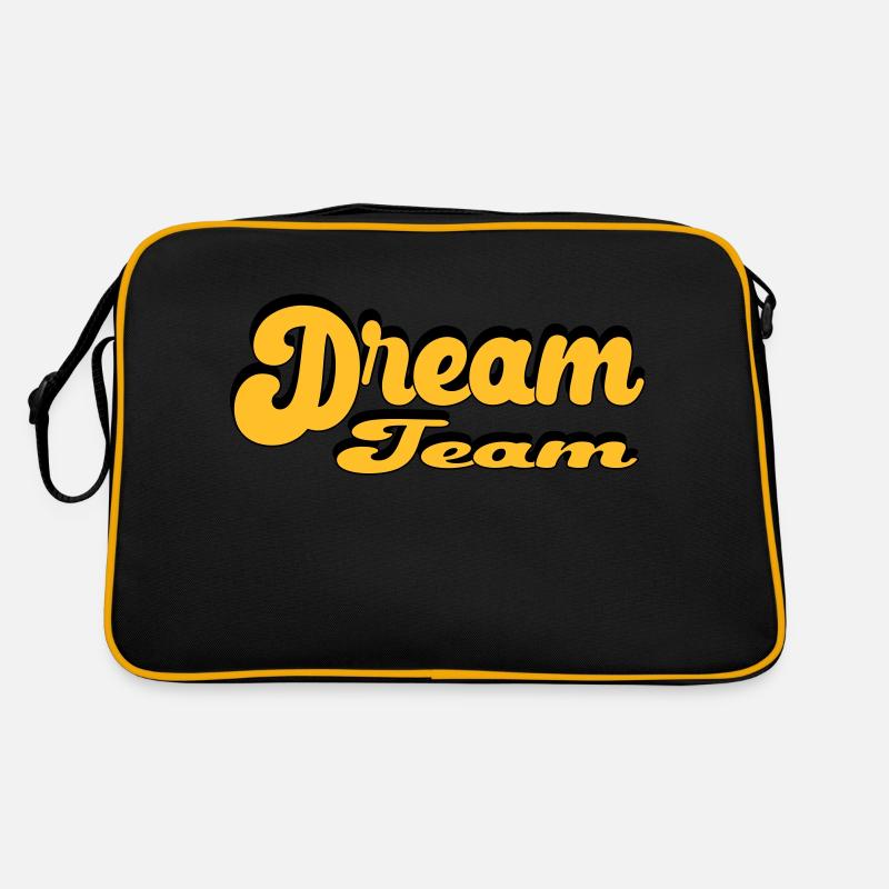 Dream Team Retro Style Design - Sac Retro - noir/or