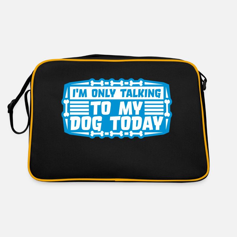 only talking to dog Retro Bag