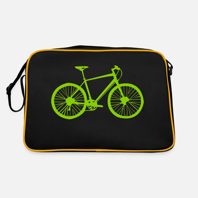 fahrrad - Retro Tasche - Schwarz/Gold